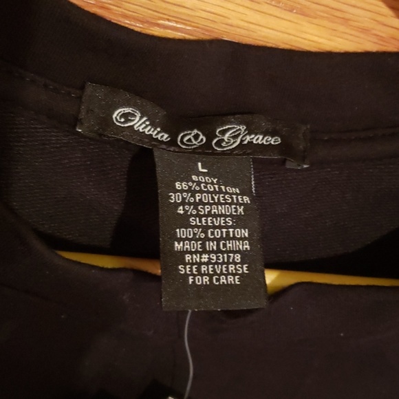 NWT - Black Mix Media Shirt - Picture 3 of 4